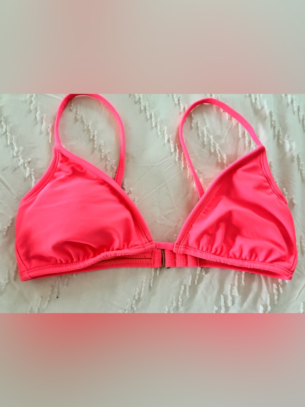 Bikini top Striped High-Neck Bralette & Neon Pink Triangle Bikini Top medium - Picture 5 of 7